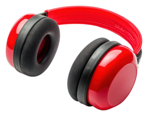 PNG Red safety earmuffs headphones electronics accessory.