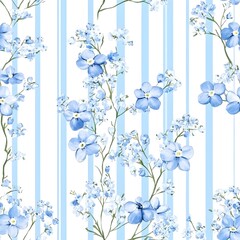 blue floral background