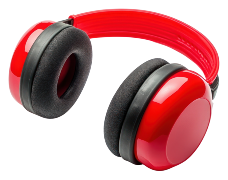 PNG Red safety earmuffs headphones electronics accessory.