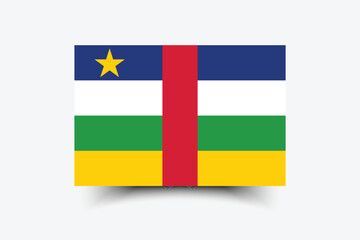 Central African Republic flag official colors and proportion digital vector illustration