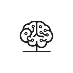 Brain vector logo template
