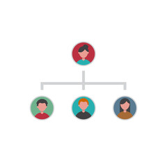 Vector illustration of Organization Depicting Team Structure in Modern Illustration