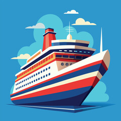 cruise ship vector