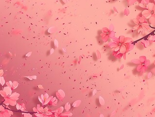 pink background with flowers