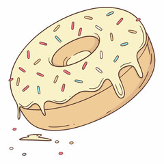 illustration of a delicious donut