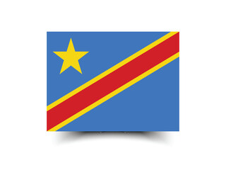Congo Democratic flag official colors and proportion digital vector illustration
