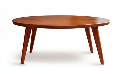 Mid-century Modern Coffee Table with Wooden Legs on White Background for Stylish Living Room Decor and Interior Design