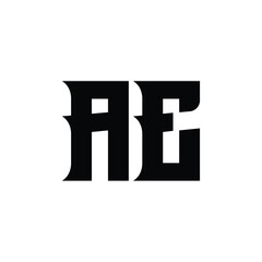 AE monogram logo design letter text name symbol monochrome logotype alphabet character simple logo