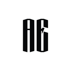 AE monogram logo design letter text name symbol monochrome logotype alphabet character simple logo