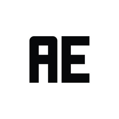 AE monogram logo design letter text name symbol monochrome logotype alphabet character simple logo