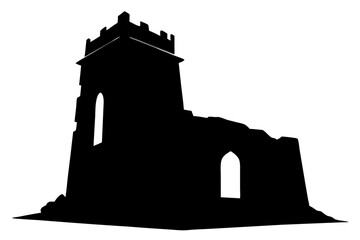 Obraz premium silhouette of the castle