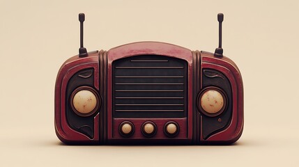 Obraz premium Vintage Radio Icon Design - A Retro Touch to Classic Sound