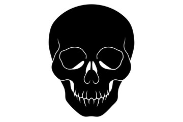 Fototapeta premium Skull Silhouette on white background