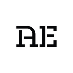 Fototapeta premium AE monogram logo design letter text name symbol monochrome logotype alphabet character simple logo