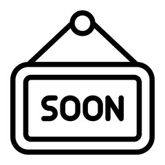 Board Soon Line Icon