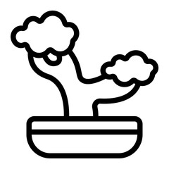 Bonsai Line Icon