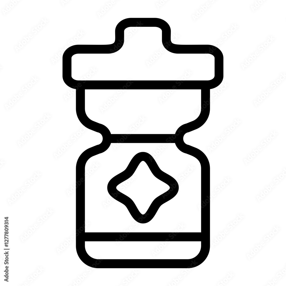 Wall mural Bottle Line Icon