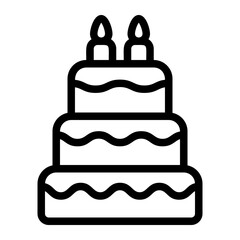 Cake Line Icon