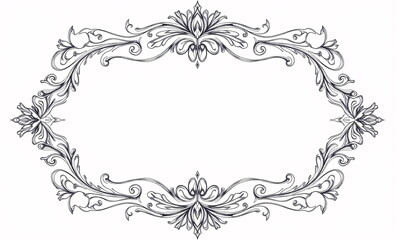 Black ink line art apothecary label with mystical symbols and sharp lines