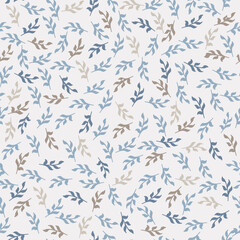 Hand drawn  floral seamless pattern. Victorian floral style. Design for fashion, textile, wallpaper, cards, wrapping paper. Vector illustration