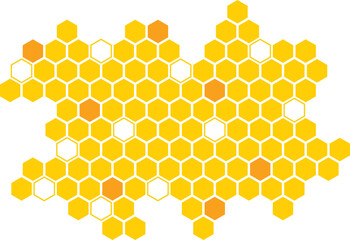  modern simple abstract light dark orange color creative honeycomb polygon pattern that can be used as a background or texture