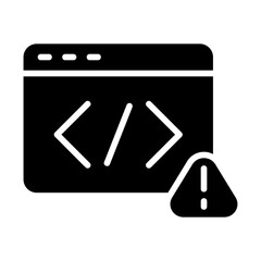 Code Warning Solid Icon