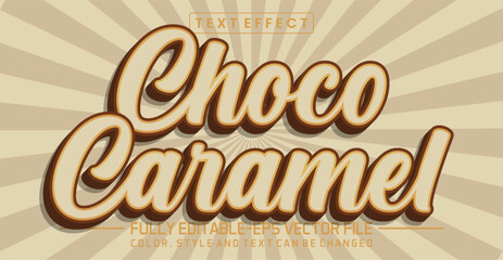 Choco caramel font Text effect editable