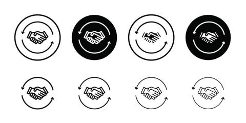 collaboration icon Vector flat thin line illustration