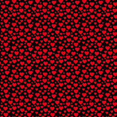 red heart pattern black background