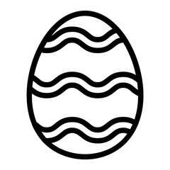 Easter Egg Line Icon