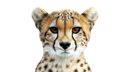 Cheetah portrait with striking features