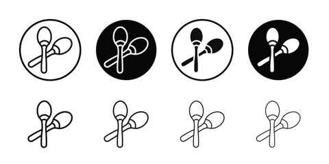 Maracas icon Vector flat thin line illustration