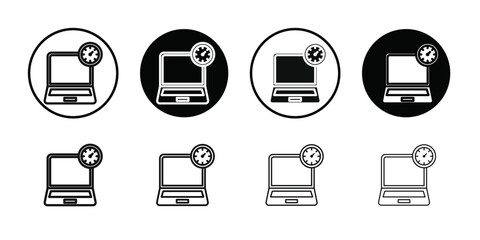 Network speed test icon Vector flat thin line illustration