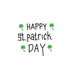 design st.patrick's day lettering