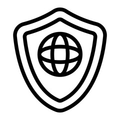 Network Security Line Icon