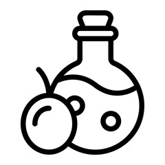 Olive Oil Line Icon