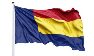 Obraz premium Vibrant flag waving against a clear sky, symbolizing unity and cultural pride, with no distractions