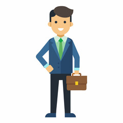 Businessman holding a briefcase full of money for instant success