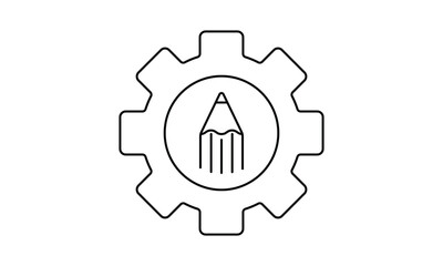 Creativity and design editable outline icon isolated on transparent background. vector illustration.