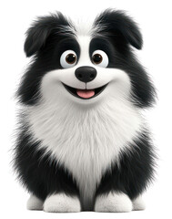 Obraz premium PNG Border collie illustration cartoon animal.