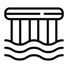 Wooden Dier Line Icon