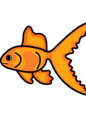 Ilustración de un pez naranja