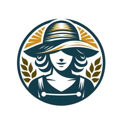 AI Generate of stylized, illustration, abstract, simple, elegant of Farmer with work tools. The design reflects rural life, hard works, farming traditions, and the celebration of Farmer’s Day.