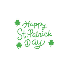Fototapeta premium st. patrick's day lettering design vector