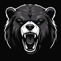 Bear Head Illustration