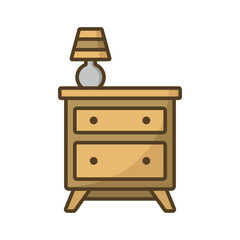 nightstand icon vector design template simple and clean