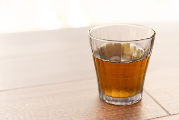 用意された冷たい飲み物