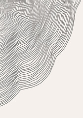 Minimalist wall art. Painted modern poster