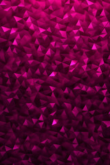 Fototapeta premium Vibrant pink isometric triangles create dynamic background