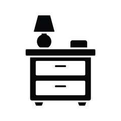 nightstand icon vector design template simple and clean